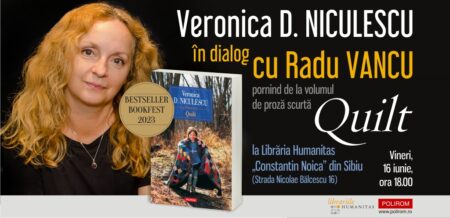 Veronica D. Niculescu în dialog cu Radu Vancu la Librăria Humanitas din Sibiu